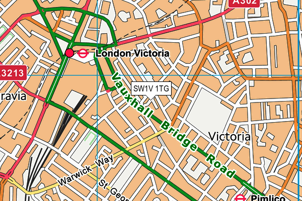 SW1V 1TG map - OS VectorMap District (Ordnance Survey) SW1V 1TG map - OS VectorMap District (Ordnance Survey)