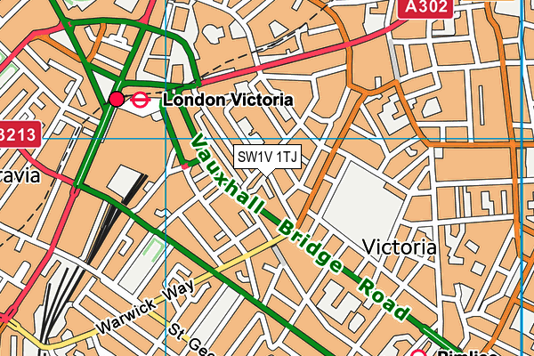 SW1V 1TJ map - OS VectorMap District (Ordnance Survey) SW1V 1TJ map - OS VectorMap District (Ordnance Survey)