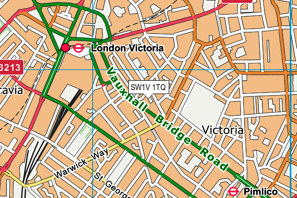SW1V 1TQ map - OS VectorMap District (Ordnance Survey) SW1V 1TQ map - OS VectorMap District (Ordnance Survey)