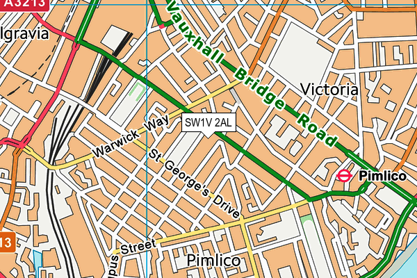 SW1V 2AL map - OS VectorMap District (Ordnance Survey) SW1V 2AL map - OS VectorMap District (Ordnance Survey)