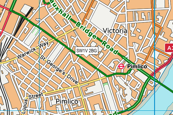 SW1V 2BG map - OS VectorMap District (Ordnance Survey) SW1V 2BG map - OS VectorMap District (Ordnance Survey)