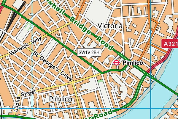SW1V 2BH map - OS VectorMap District (Ordnance Survey) SW1V 2BH map - OS VectorMap District (Ordnance Survey)