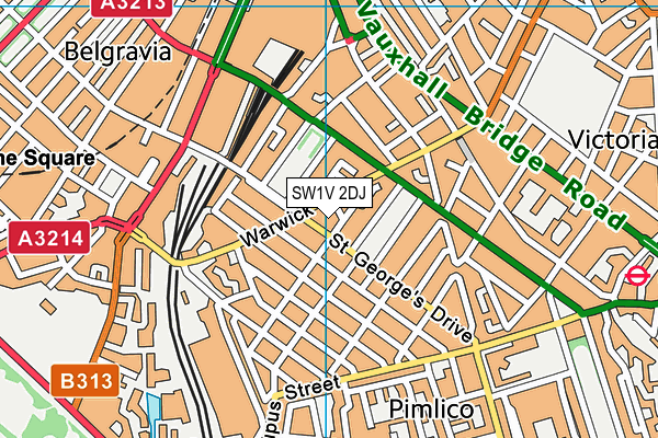 SW1V 2DJ map - OS VectorMap District (Ordnance Survey) SW1V 2DJ map - OS VectorMap District (Ordnance Survey)