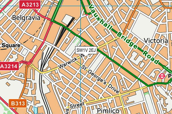SW1V 2EJ map - OS VectorMap District (Ordnance Survey) SW1V 2EJ map - OS VectorMap District (Ordnance Survey)