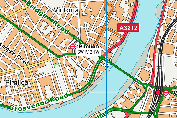 SW1V 2HW map - OS VectorMap District (Ordnance Survey)