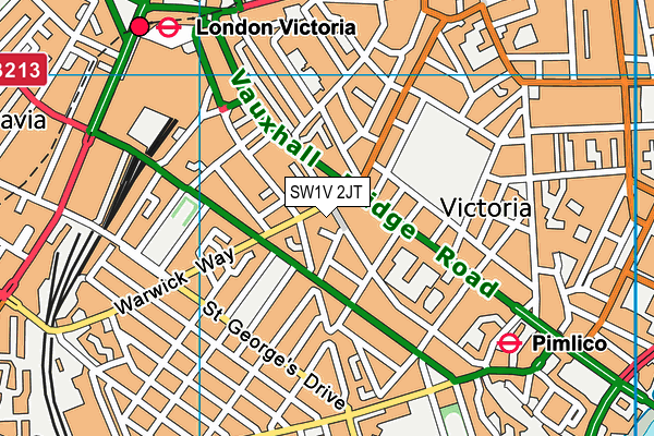 SW1V 2JT map - OS VectorMap District (Ordnance Survey) SW1V 2JT map - OS VectorMap District (Ordnance Survey)