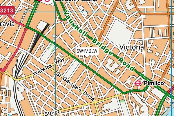 SW1V 2LW map - OS VectorMap District (Ordnance Survey) SW1V 2LW map - OS VectorMap District (Ordnance Survey)