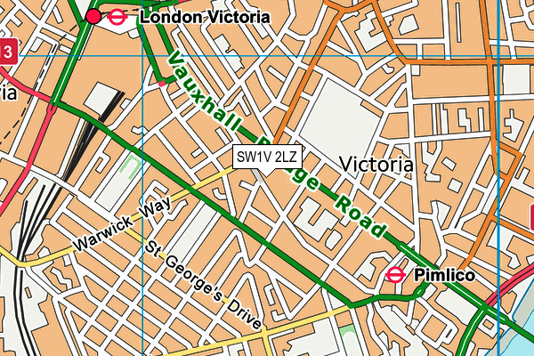 SW1V 2LZ map - OS VectorMap District (Ordnance Survey) SW1V 2LZ map - OS VectorMap District (Ordnance Survey)