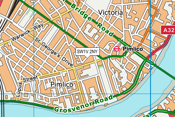 SW1V 2NY map - OS VectorMap District (Ordnance Survey)