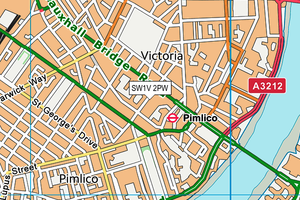 SW1V 2PW map - OS VectorMap District (Ordnance Survey) SW1V 2PW map - OS VectorMap District (Ordnance Survey)