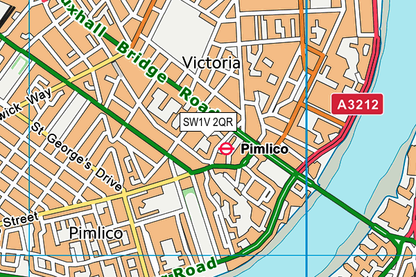 SW1V 2QR map - OS VectorMap District (Ordnance Survey)