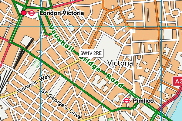 SW1V 2RE map - OS VectorMap District (Ordnance Survey) SW1V 2RE map - OS VectorMap District (Ordnance Survey)