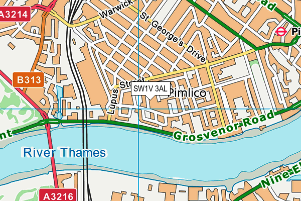 SW1V 3AL map - OS VectorMap District (Ordnance Survey)