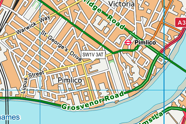 SW1V 3AT map - OS VectorMap District (Ordnance Survey) SW1V 3AT map - OS VectorMap District (Ordnance Survey)