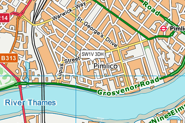 SW1V 3DH map - OS VectorMap District (Ordnance Survey) SW1V 3DH map - OS VectorMap District (Ordnance Survey)