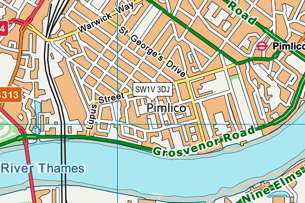 SW1V 3DJ map - OS VectorMap District (Ordnance Survey) SW1V 3DJ map - OS VectorMap District (Ordnance Survey)