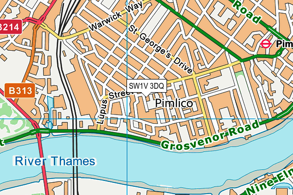 SW1V 3DQ map - OS VectorMap District (Ordnance Survey)
