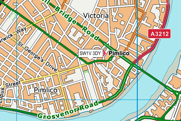 SW1V 3DY map - OS VectorMap District (Ordnance Survey)