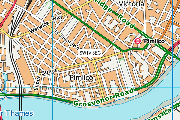 SW1V 3EG map - OS VectorMap District (Ordnance Survey) SW1V 3EG map - OS VectorMap District (Ordnance Survey)
