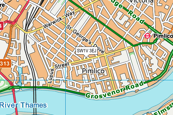 SW1V 3EJ map - OS VectorMap District (Ordnance Survey) SW1V 3EJ map - OS VectorMap District (Ordnance Survey)