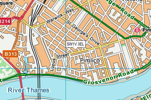 SW1V 3EL map - OS VectorMap District (Ordnance Survey) SW1V 3EL map - OS VectorMap District (Ordnance Survey)