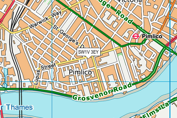 SW1V 3EY map - OS VectorMap District (Ordnance Survey) SW1V 3EY map - OS VectorMap District (Ordnance Survey)