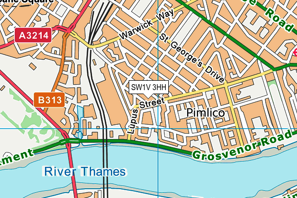 SW1V 3HH map - OS VectorMap District (Ordnance Survey) SW1V 3HH map - OS VectorMap District (Ordnance Survey)