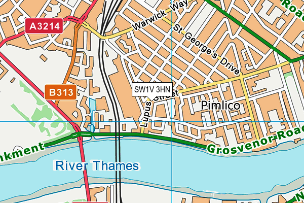 SW1V 3HN map - OS VectorMap District (Ordnance Survey) SW1V 3HN map - OS VectorMap District (Ordnance Survey)