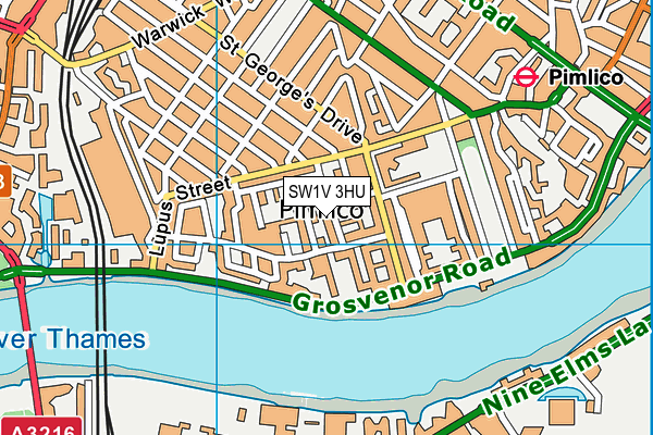 SW1V 3HU map - OS VectorMap District (Ordnance Survey) SW1V 3HU map - OS VectorMap District (Ordnance Survey)