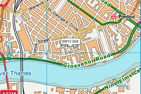 SW1V 3HX map - OS VectorMap District (Ordnance Survey) SW1V 3HX map - OS VectorMap District (Ordnance Survey)