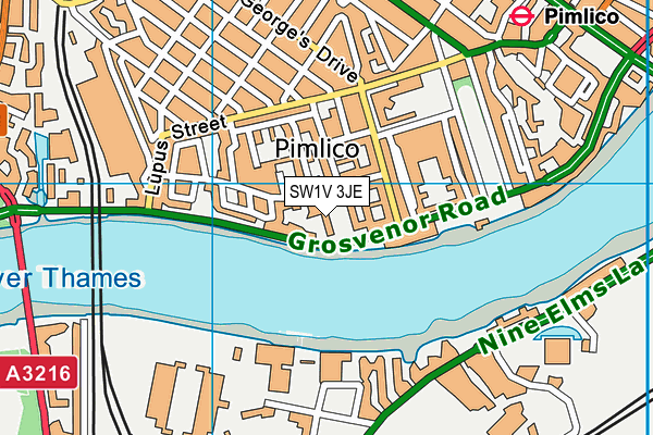 SW1V 3JE map - OS VectorMap District (Ordnance Survey) SW1V 3JE map - OS VectorMap District (Ordnance Survey)
