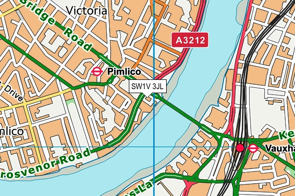 SW1V 3JL map - OS VectorMap District (Ordnance Survey) SW1V 3JL map - OS VectorMap District (Ordnance Survey)
