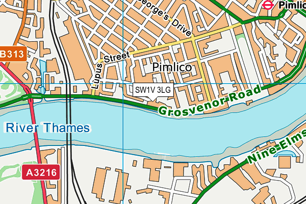 SW1V 3LG map - OS VectorMap District (Ordnance Survey) SW1V 3LG map - OS VectorMap District (Ordnance Survey)