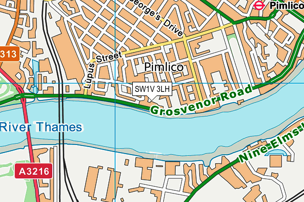 SW1V 3LH map - OS VectorMap District (Ordnance Survey) SW1V 3LH map - OS VectorMap District (Ordnance Survey)