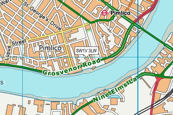 SW1V 3LW map - OS VectorMap District (Ordnance Survey) SW1V 3LW map - OS VectorMap District (Ordnance Survey)