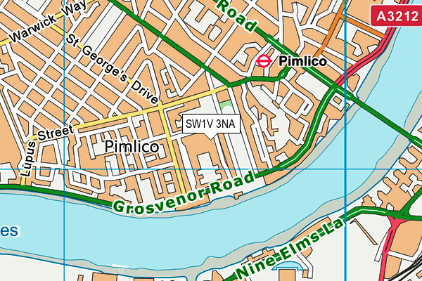 SW1V 3NA map - OS VectorMap District (Ordnance Survey) SW1V 3NA map - OS VectorMap District (Ordnance Survey)