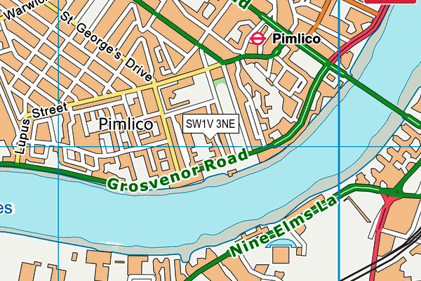 SW1V 3NE map - OS VectorMap District (Ordnance Survey) SW1V 3NE map - OS VectorMap District (Ordnance Survey)