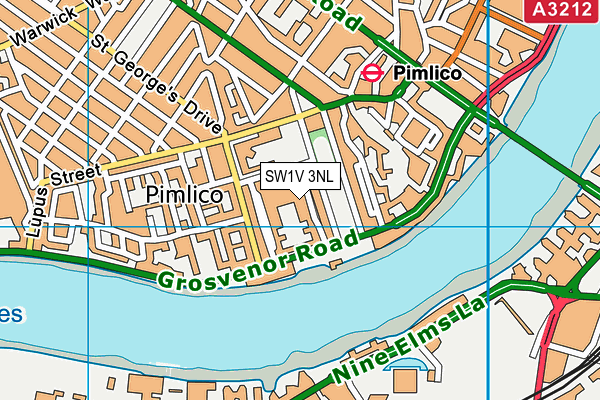 SW1V 3NL map - OS VectorMap District (Ordnance Survey)