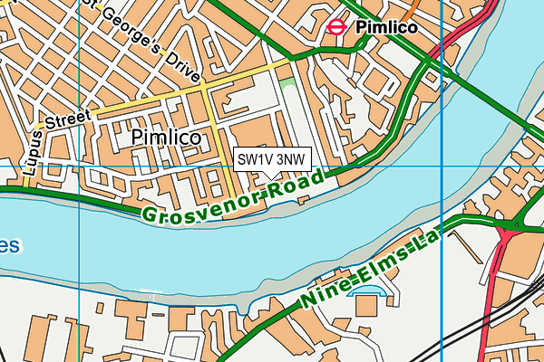 SW1V 3NW map - OS VectorMap District (Ordnance Survey) SW1V 3NW map - OS VectorMap District (Ordnance Survey)
