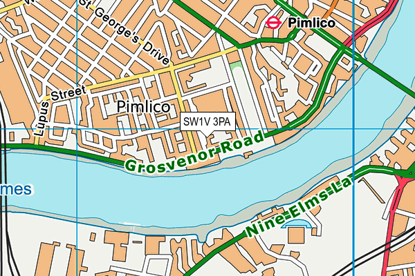 SW1V 3PA map - OS VectorMap District (Ordnance Survey) SW1V 3PA map - OS VectorMap District (Ordnance Survey)