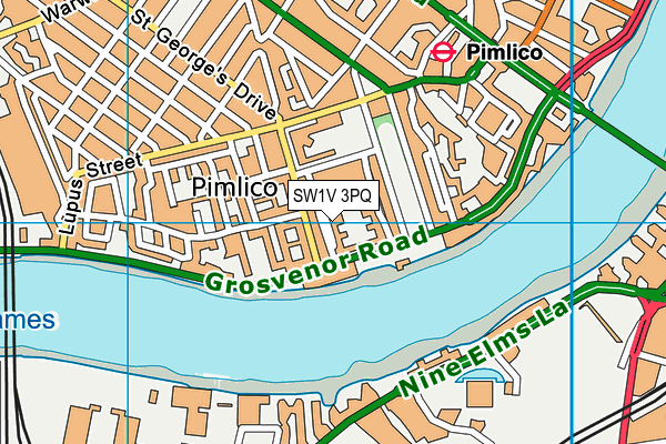SW1V 3PQ map - OS VectorMap District (Ordnance Survey) SW1V 3PQ map - OS VectorMap District (Ordnance Survey)