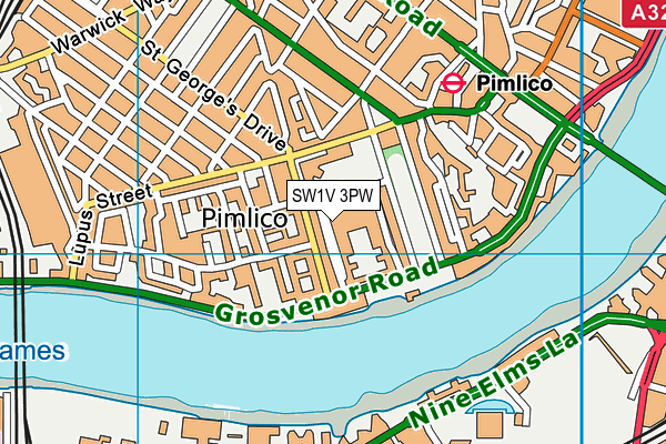 SW1V 3PW map - OS VectorMap District (Ordnance Survey) SW1V 3PW map - OS VectorMap District (Ordnance Survey)