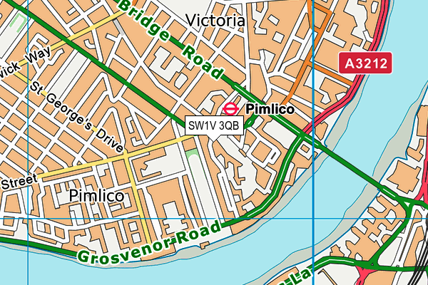 SW1V 3QB map - OS VectorMap District (Ordnance Survey)