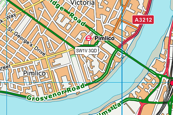 SW1V 3QD map - OS VectorMap District (Ordnance Survey) SW1V 3QD map - OS VectorMap District (Ordnance Survey)