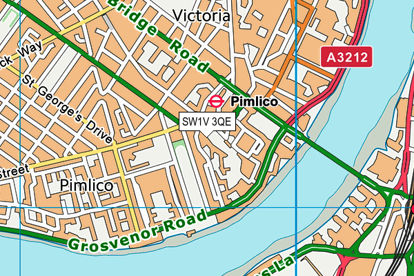 SW1V 3QE map - OS VectorMap District (Ordnance Survey) SW1V 3QE map - OS VectorMap District (Ordnance Survey)