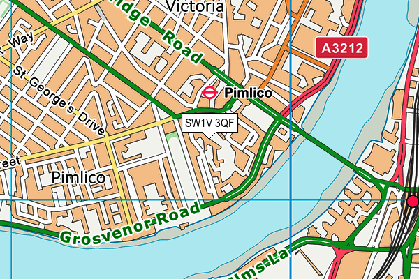 SW1V 3QF map - OS VectorMap District (Ordnance Survey) SW1V 3QF map - OS VectorMap District (Ordnance Survey)