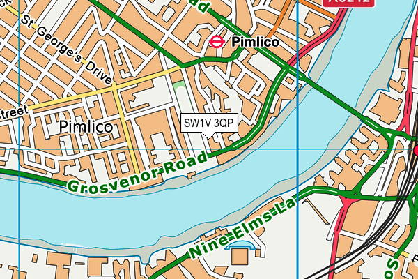 SW1V 3QP map - OS VectorMap District (Ordnance Survey) SW1V 3QP map - OS VectorMap District (Ordnance Survey)