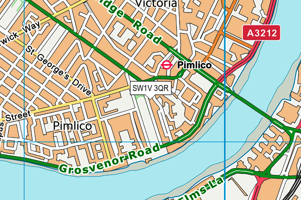 SW1V 3QR map - OS VectorMap District (Ordnance Survey) SW1V 3QR map - OS VectorMap District (Ordnance Survey)