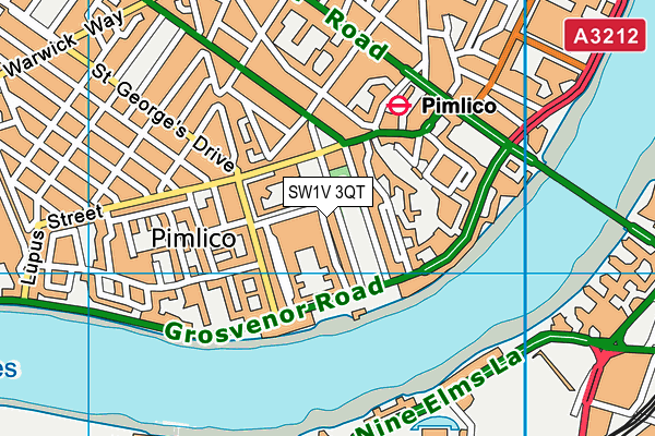 SW1V 3QT map - OS VectorMap District (Ordnance Survey) SW1V 3QT map - OS VectorMap District (Ordnance Survey)