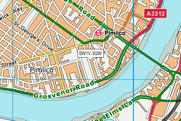 SW1V 3QW map - OS VectorMap District (Ordnance Survey) SW1V 3QW map - OS VectorMap District (Ordnance Survey)